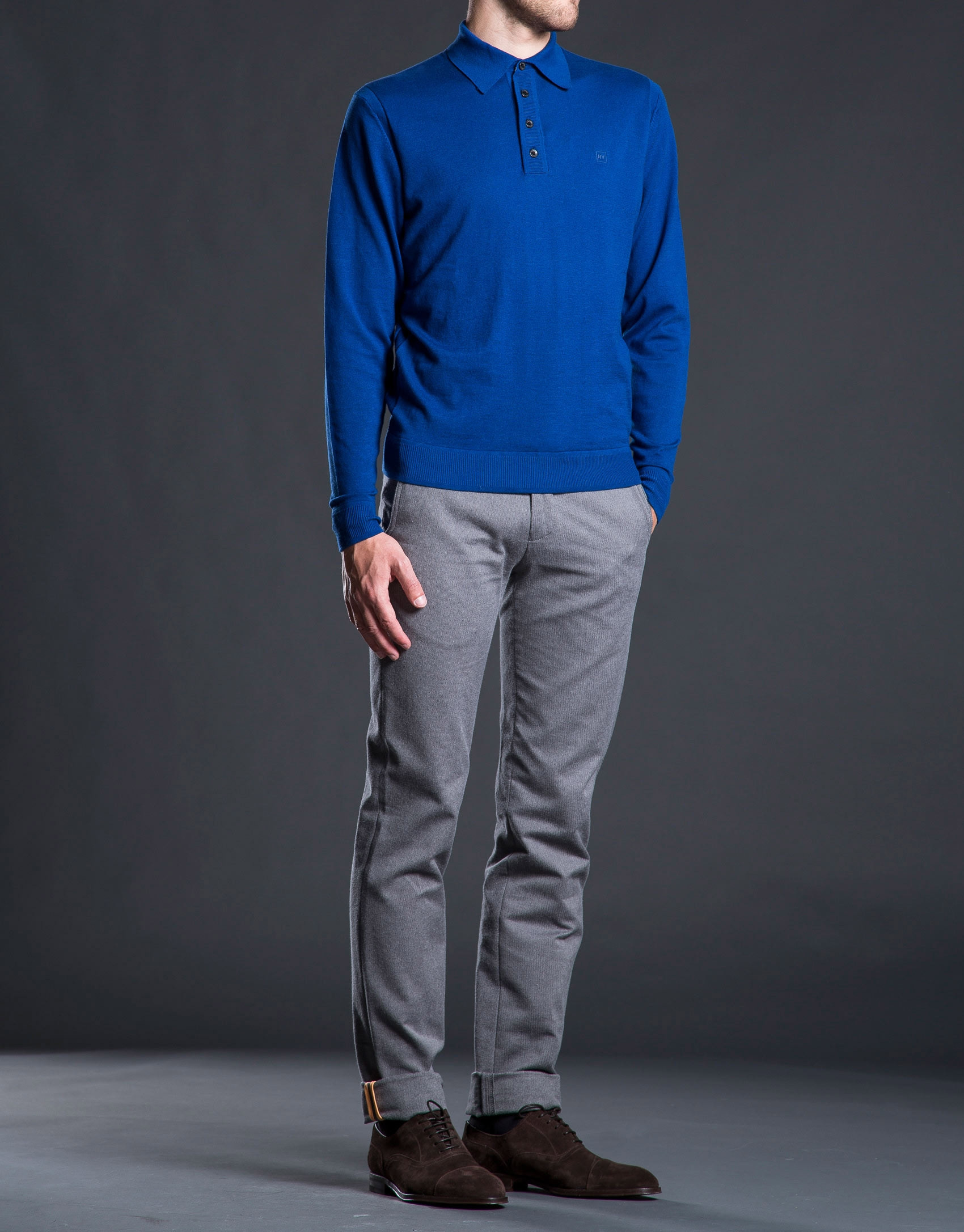 Polo punto azul