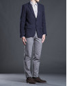 Navy blue knit jacket with elbow patches
