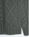 Green thick wool jacket with tuxedo collar