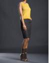 Straight jacquard skirt with pockets