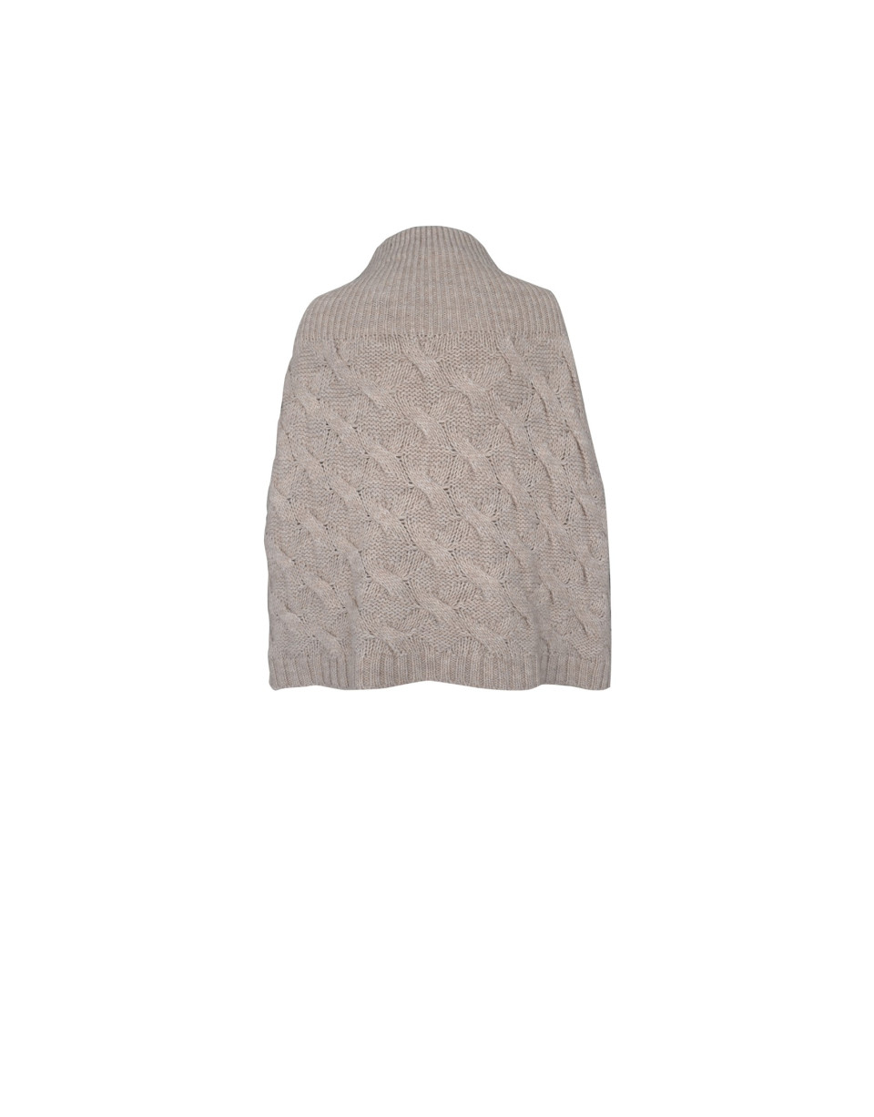 Capa fantasía de canalé y rombos beige