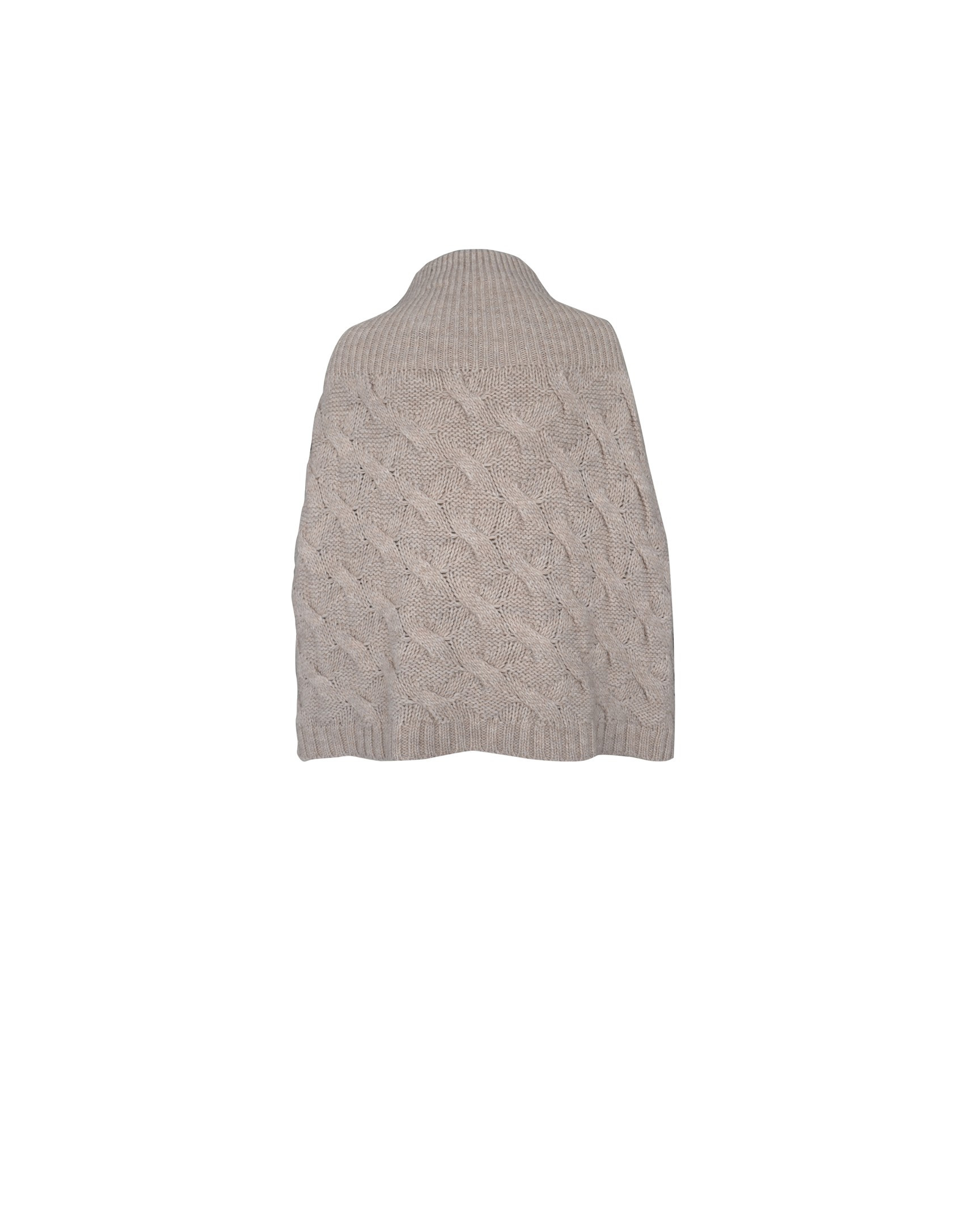 Capa fantasía de canalé y rombos beige