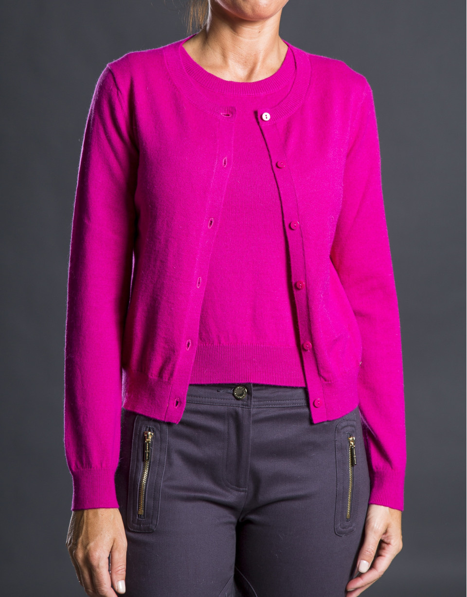 Coral knit jacket