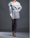 Chaqueta larga gris degradé