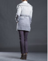 Chaqueta larga gris degradé