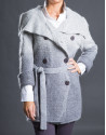 Chaqueta larga gris degradé