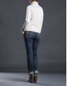 Jersey beige knit rombos