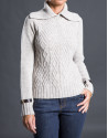Jersey beige knit rombos