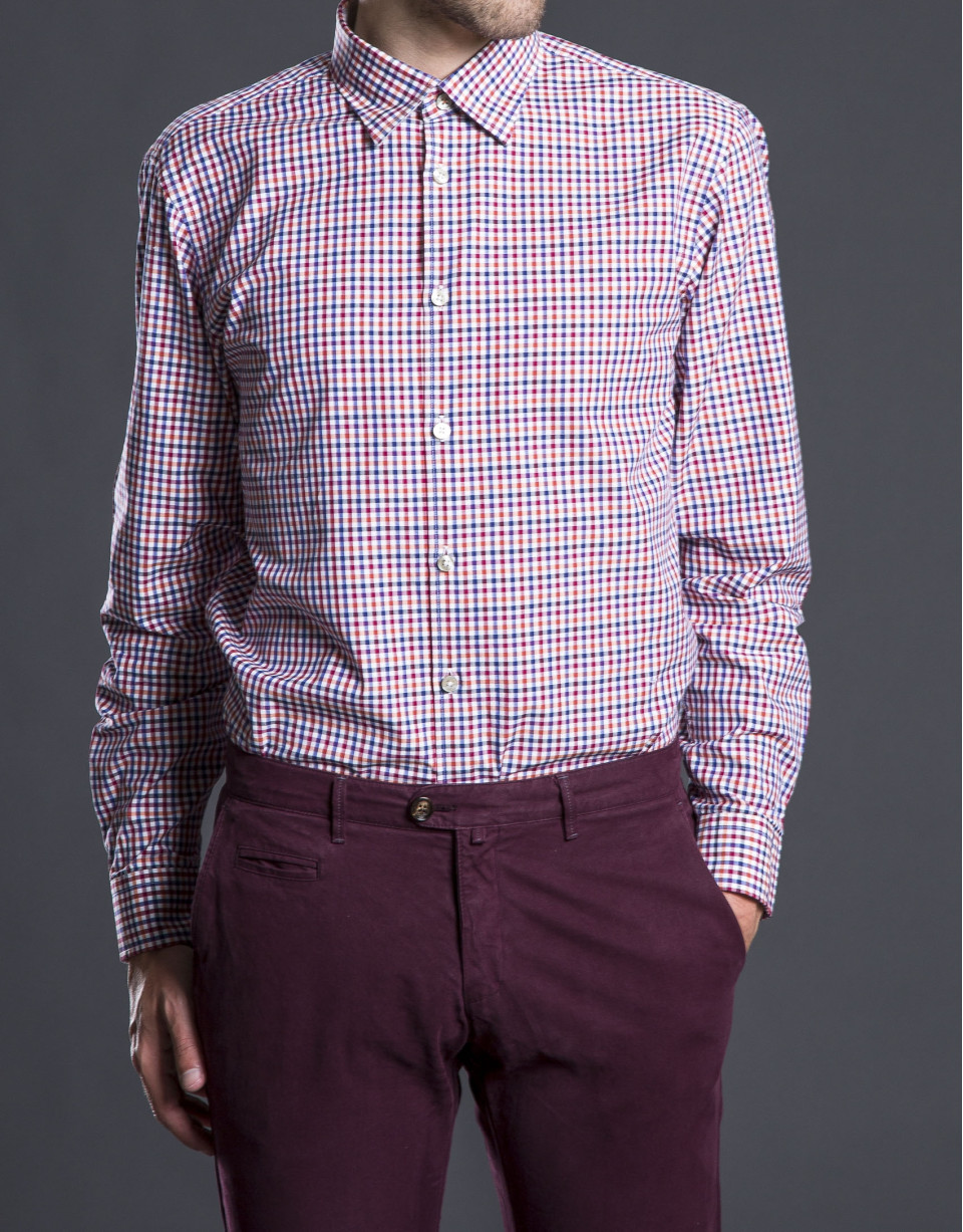 Camisa sport cuadro multicolor