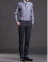 Navy blue Vichy sports shirt