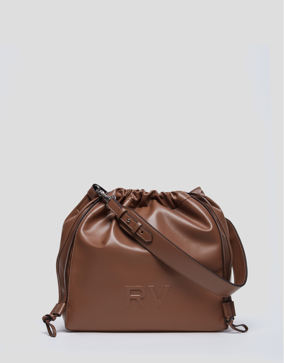 Bolso de hombro Grace Hobo piel marrón - PV2023 | Roberto Verino