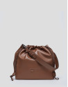 Bolso de hombro Grace Hobo piel marrón - PV2023 | Roberto Verino