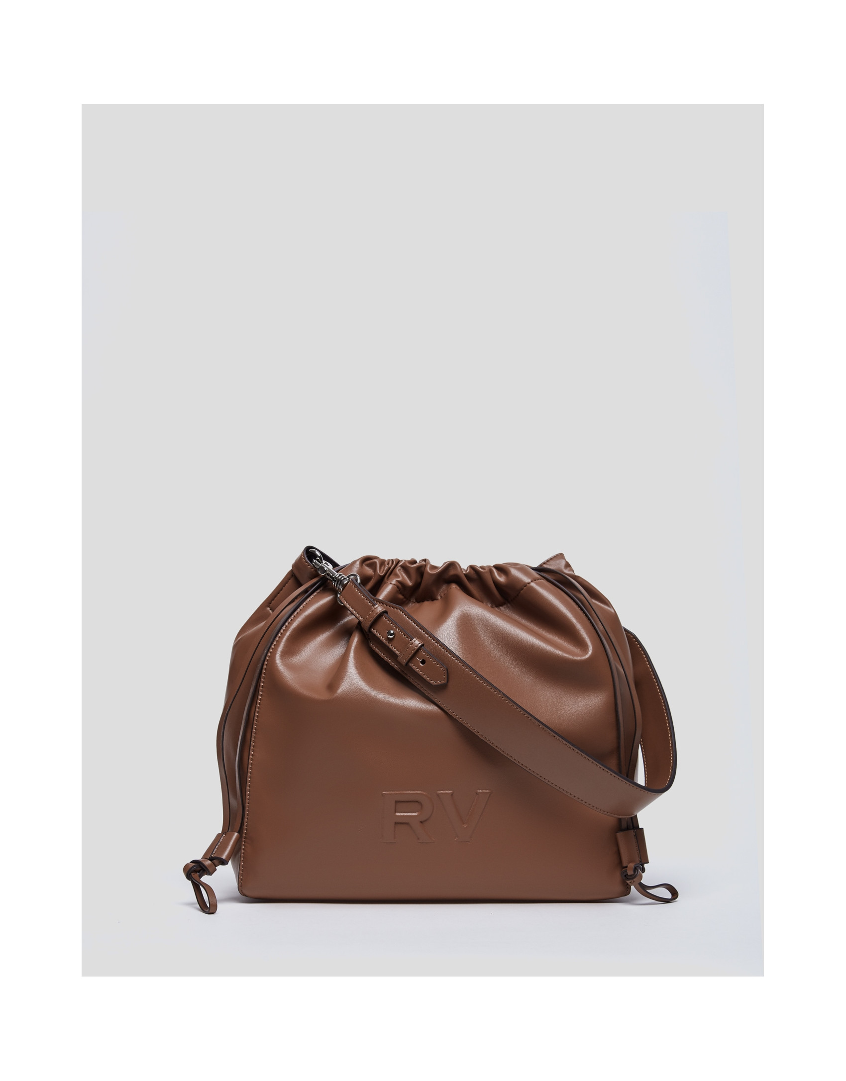 Bolso de hombro Grace Hobo piel marrón - PV2023 | Roberto Verino