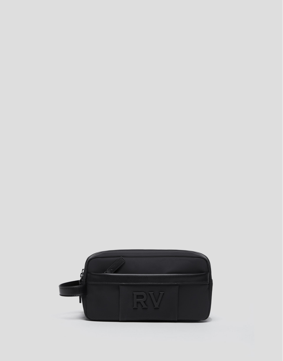 Black zippered men's vanity case - Man - AW2023 | Roberto Verino