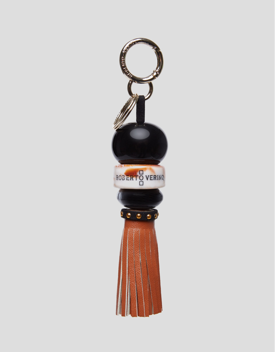 Charm borlas y flecos color cuero - Mujer | Roberto Verino