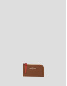 Brown Saffiano leather Sama coin purse  | Roberto Verino