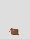 Brown Saffiano leather Sama coin purse  | Roberto Verino