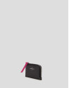 Black Saffiano leather Sama coin purse  - Woman | Roberto Verino