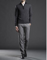 Gray turtle neck sweater with buttons 