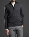 Gray turtle neck sweater with buttons 