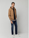 Camel technical cotton windbreaker - Man | Roberto Verino