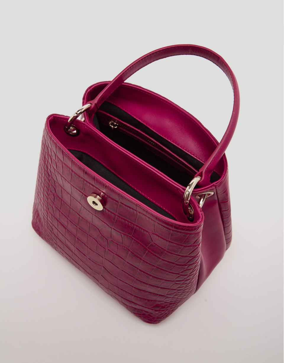Cherry leather Miranda hobo bag - SS2023 | Roberto Verino