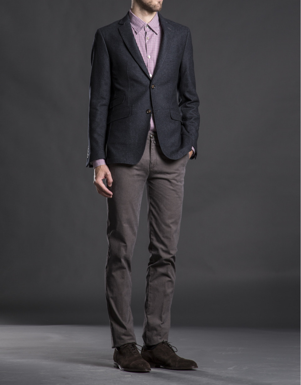 Gray micro-print jacket