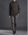 Brown tracksuit jacket with four pockets 