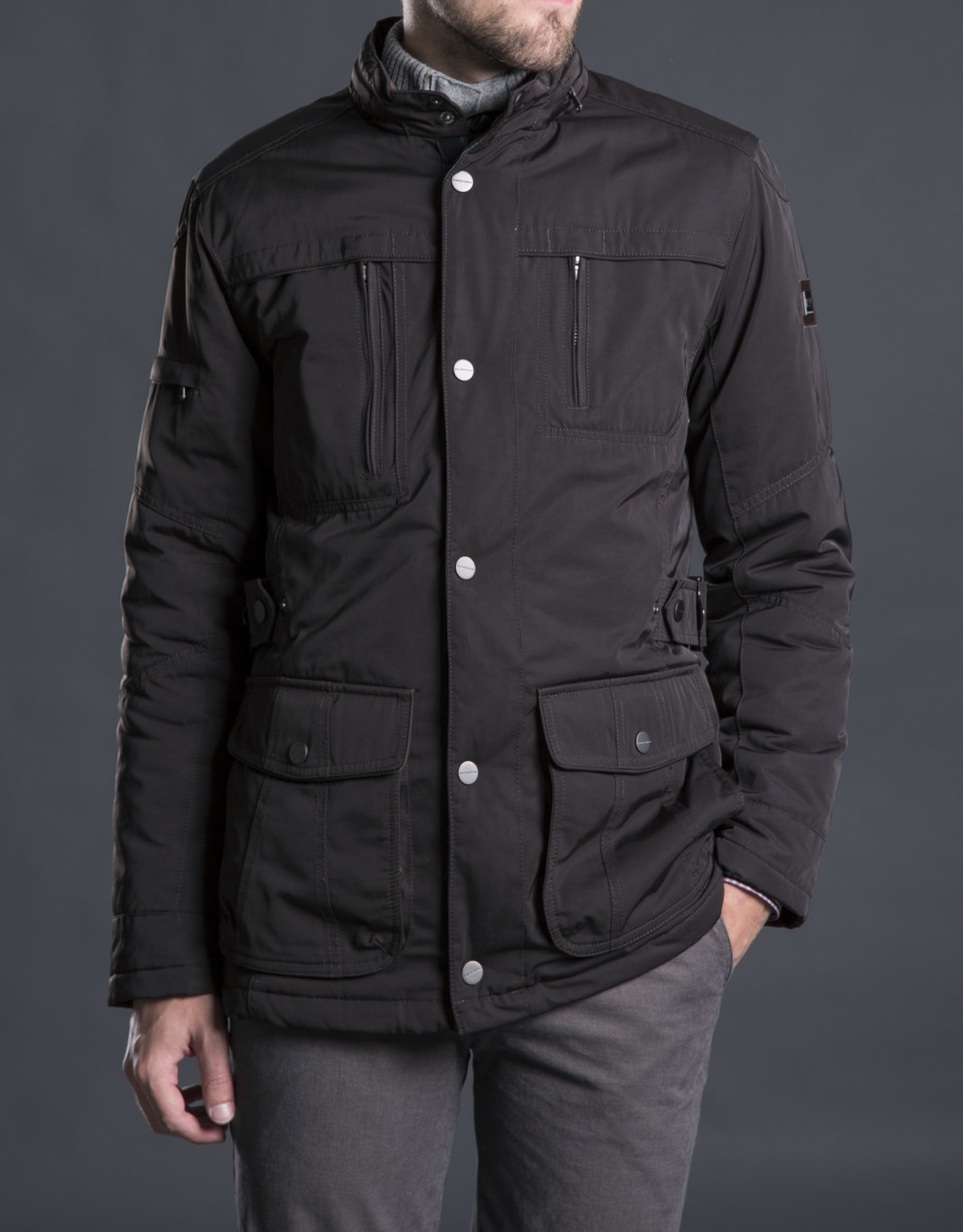 Brown tracksuit jacket with four pockets 