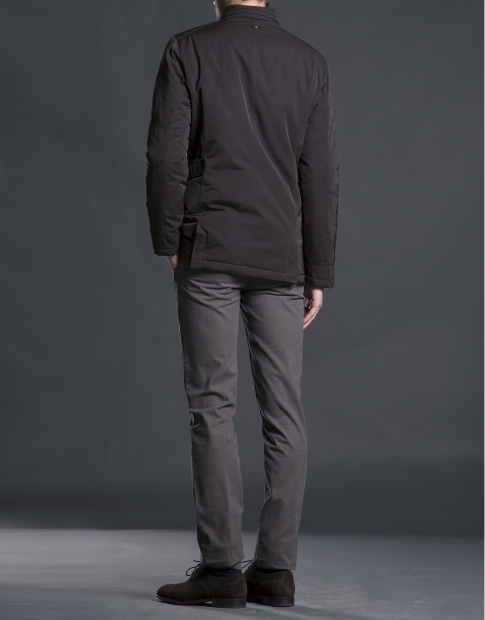 Brown tracksuit jacket with four pockets 