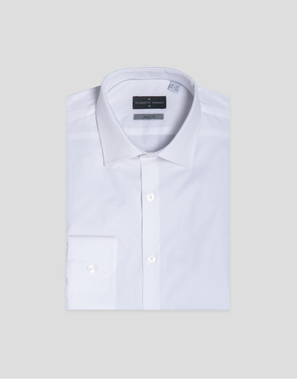 White structured dress shirt
