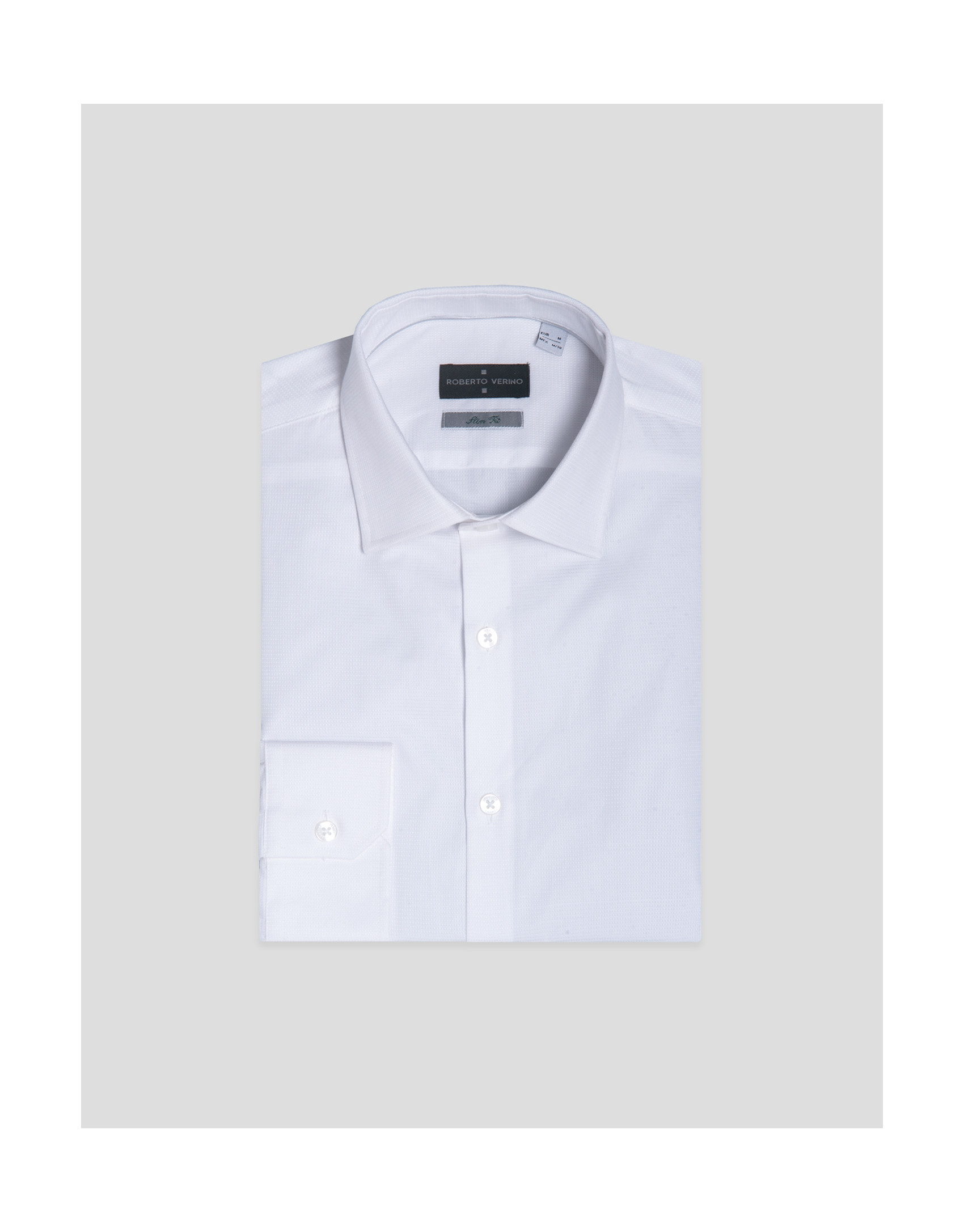 White structured dress shirt