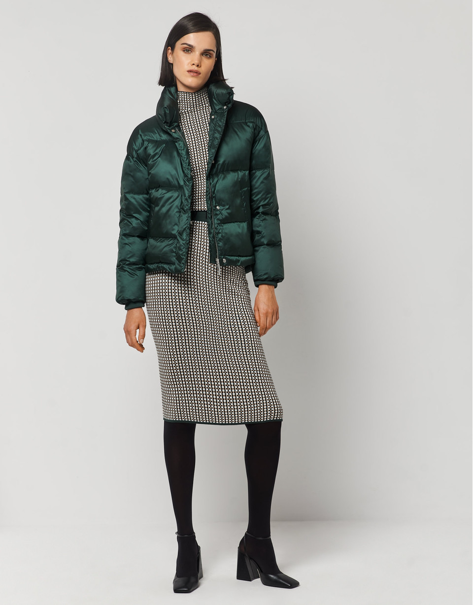 Dark green padded jacket - Woman - AW2022 | Roberto Verino