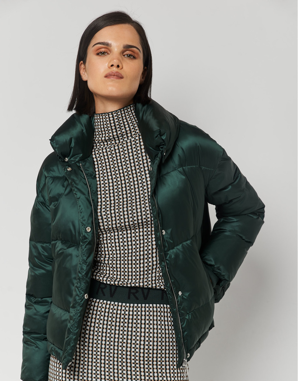 Dark green padded jacket - Woman - AW2022 | Roberto Verino