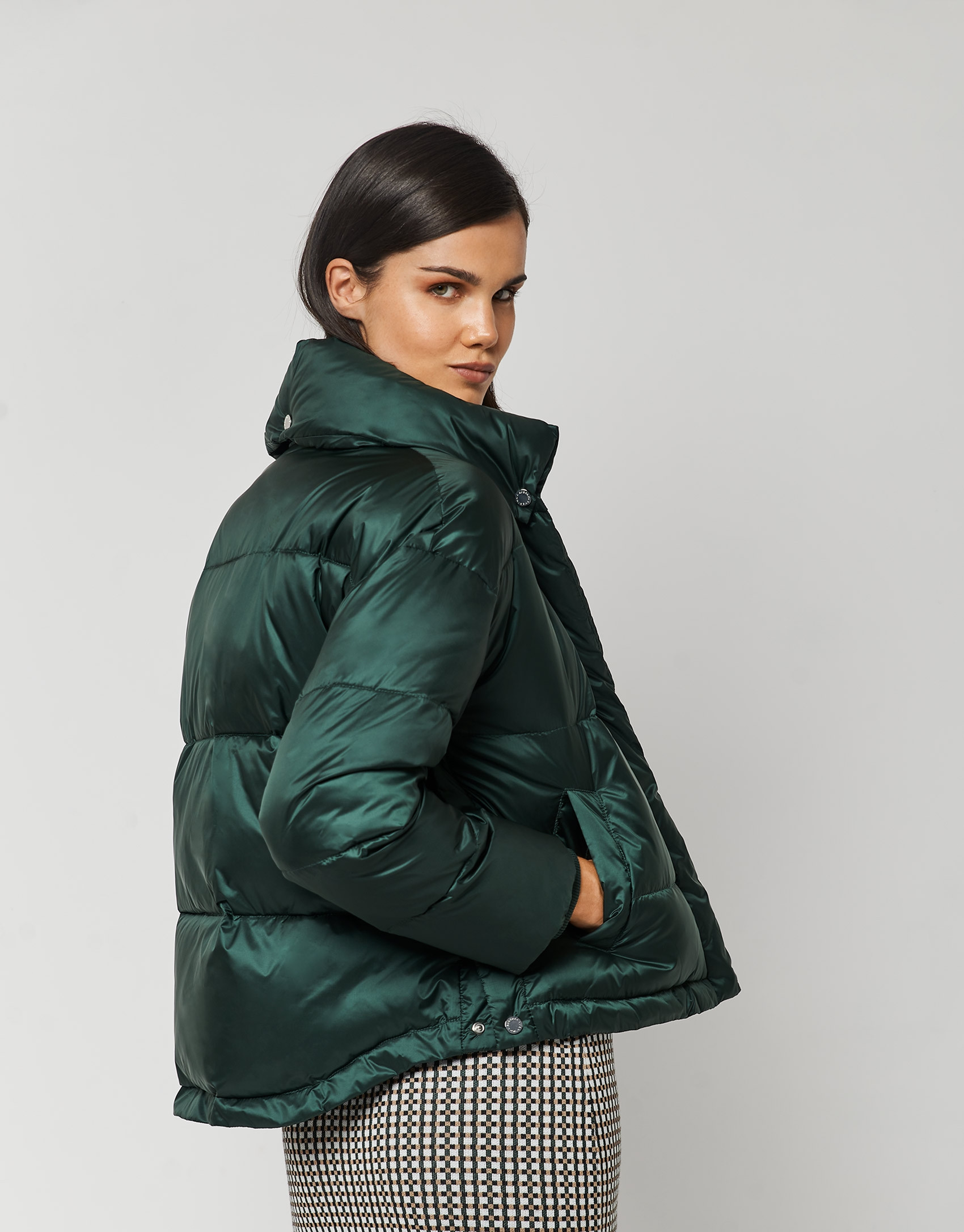 Dark green padded jacket - Woman - AW2022 | Roberto Verino
