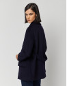 Three-quarter navy blue cloth jacket - Woman | Roberto Verino