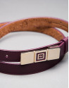 Narrow aubergine belt