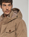 Dark beige quilted parka