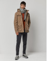 Dark beige quilted parka