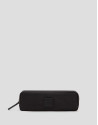Small black Dhalia nylon vanity case