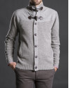 Chaqueta punto canesú gris
