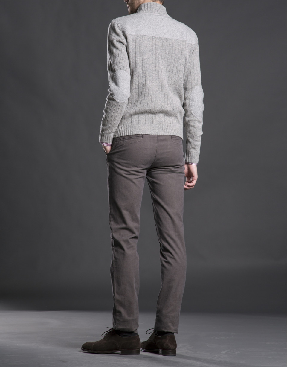 Chaqueta punto canesú gris