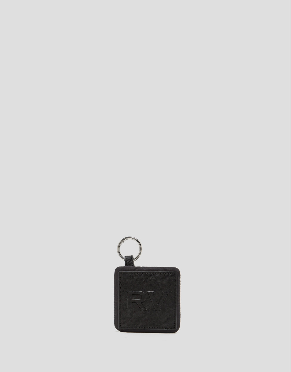 Monedero plano Dahlia nailon negro