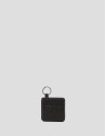 Flat black nylon Dhalia coin purse