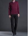 Basic burgundy knit sweater