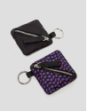 Monedero plano Dahlia nailon negro
