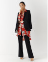 Blusón oversize Jacquard estampado floral ... | Roberto Verino
