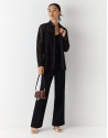 Oversize shirt with long sleeves and black lace | Roberto Verino