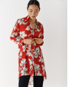 Blusón oversize Jacquard estampado floral ... | Roberto Verino