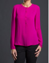 Camisa fucsia escote caja